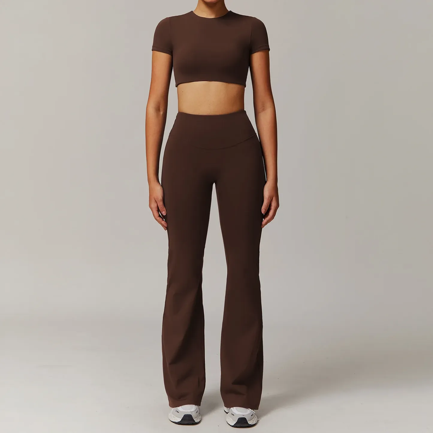 Quick Drying Womens Fitness Sports Bra Leggings Outdoor Workout Outfit Breathable Solid Two Piece Yoga Sets