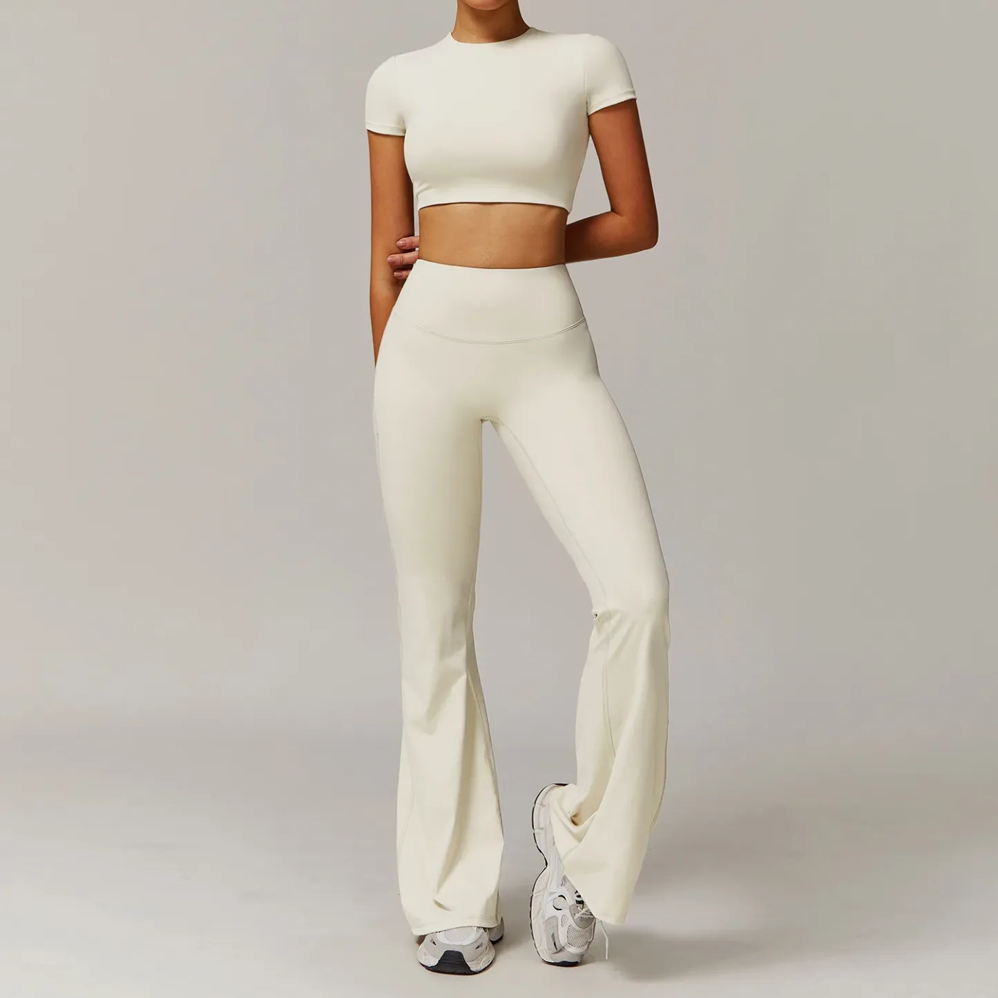 Quick Drying Womens Fitness Sports Bra Leggings Outdoor Workout Outfit Breathable Solid Two Piece Yoga Sets