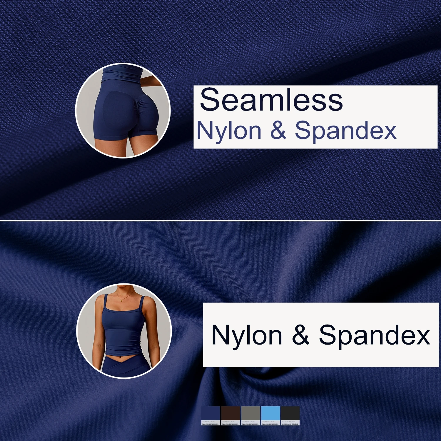 Customizable Logo Breathable Women's Outdoor Sports Suit Lightweight Seamless Plus Size Fitness Workout Wear Solid Pattern