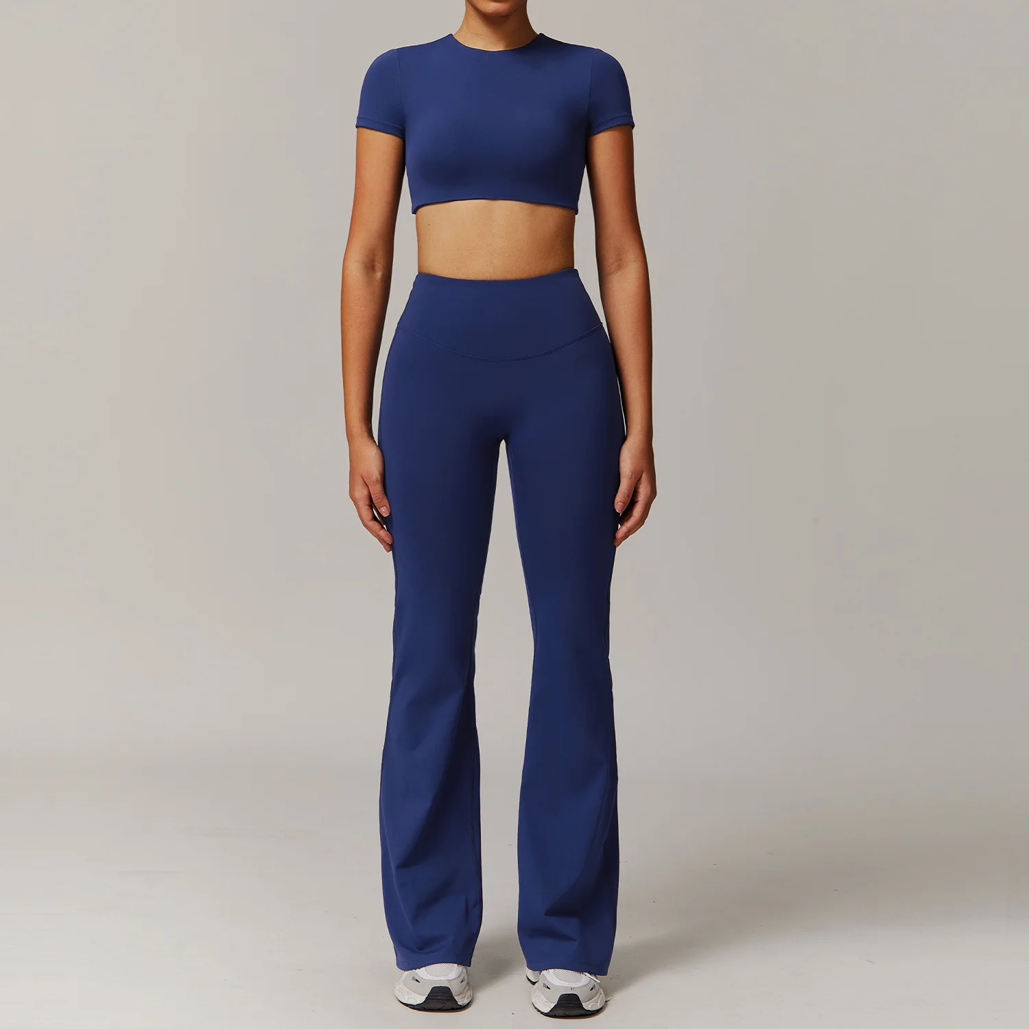 Quick Drying Womens Fitness Sports Bra Leggings Outdoor Workout Outfit Breathable Solid Two Piece Yoga Sets