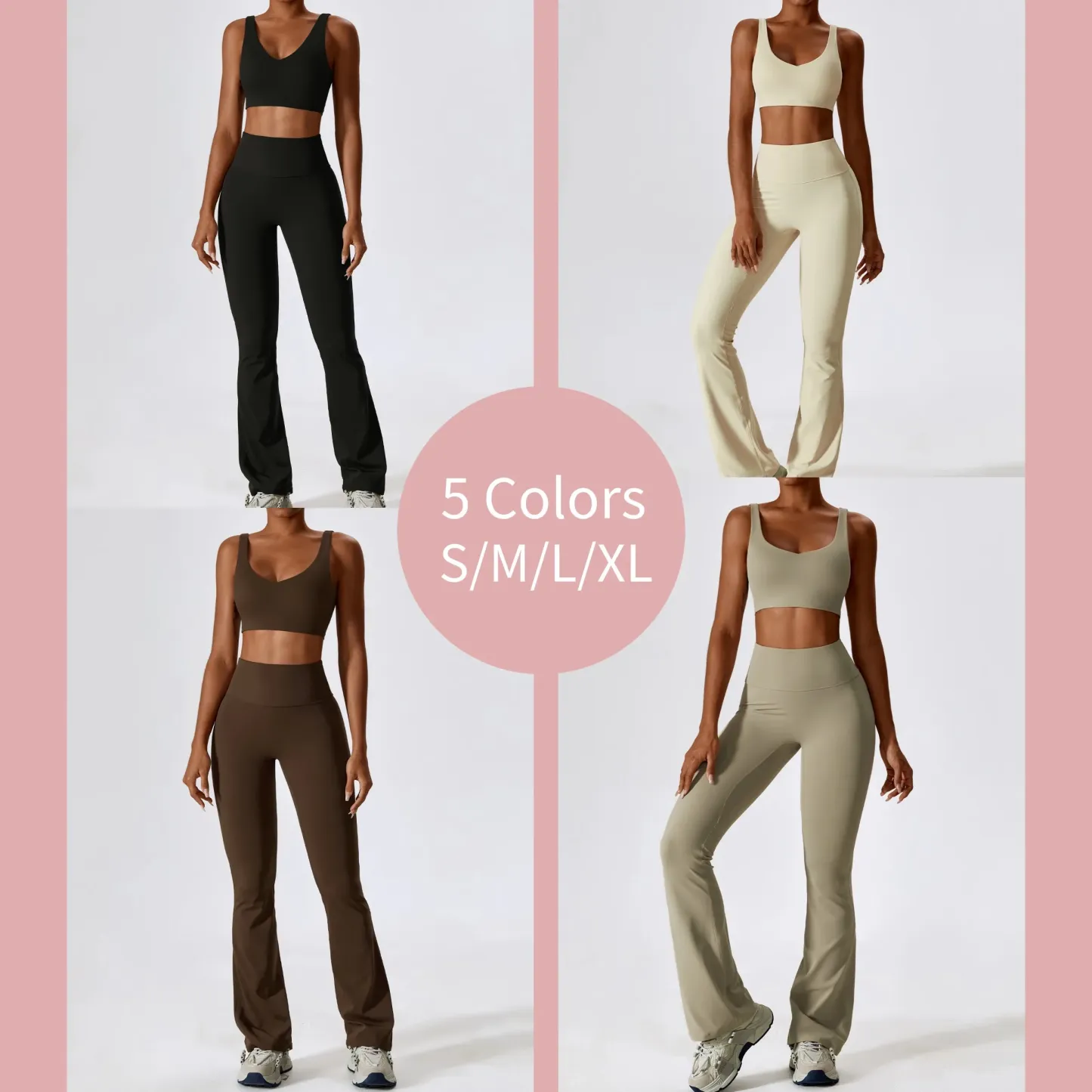 Sunquest Soft Active Wear Yoga Set Sportswear Two Pieces Yoga Suit Gym Fitness Yoga Sets for Women