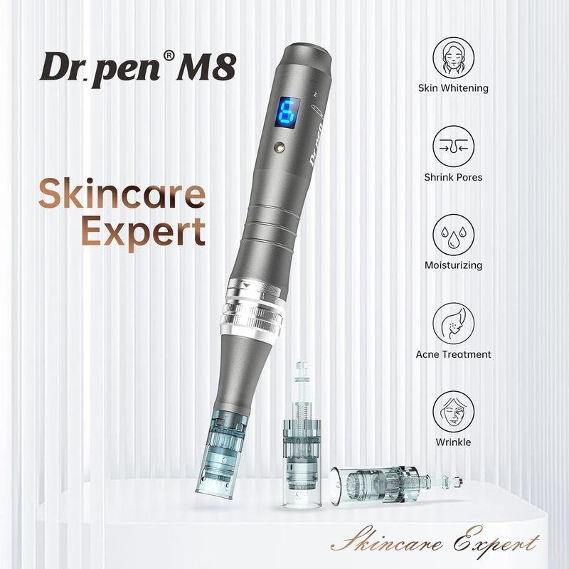 Dr. Pen Ultima M8 Microneedling Pen Including 12 Cartridges - Professional Microneedle Derma Roller Pen