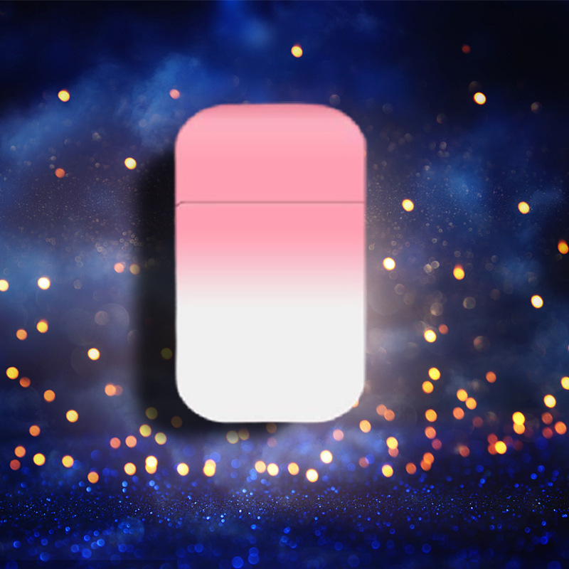 New Gradient Flame Inflatable Windproof Lighter Metal TikTok Internet Celebrity Creative Gift for Boyfriend or Girlfriend Cigarette Lighter Dropshipping