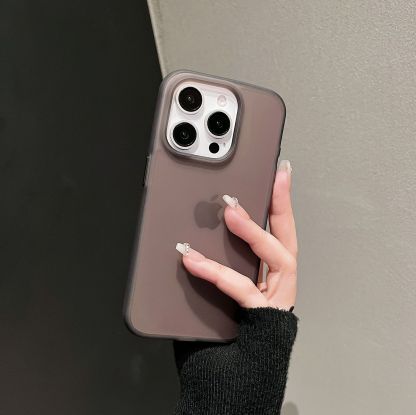 Minimalist Strap Texture Skin Feel Compatible with Apple 16/15 Pro Phone Case Transparent Solid Color iPhone 14/13P Full Coverage