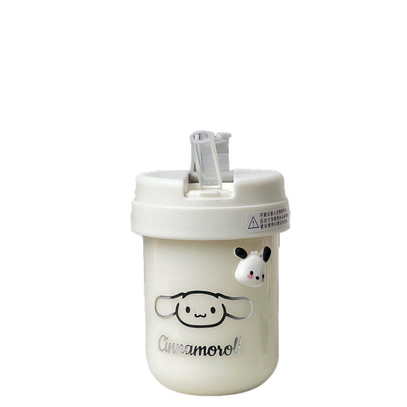 High-Quality Cute Small Portable Student Straw Cup for Girls, Simple and Convenient Couple Cup, Cheap and Adorable Water Bottle