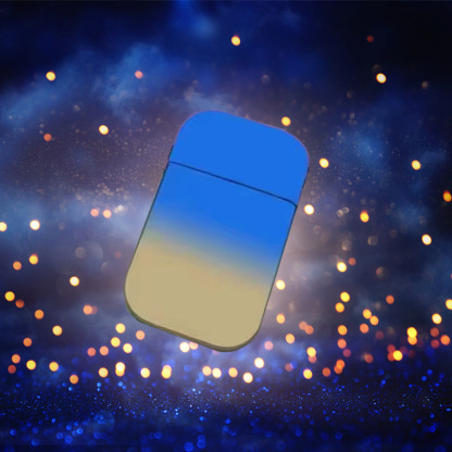 New Gradient Flame Inflatable Windproof Lighter Metal TikTok Internet Celebrity Creative Gift for Boyfriend or Girlfriend Cigarette Lighter Dropshipping