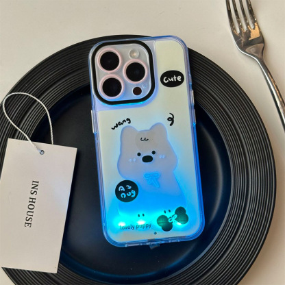 Luminous Splash-Ink Cat for Apple 15 Phone Case Iphone14 New 13promax Personality 12 Cartoon Fashion