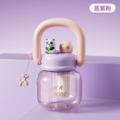 Big Belly Cup Double Drinking Cup Portable Carrying Pot Large Capacity Cute Ton Barrels Men and Women Student Trendy Plastic Cup