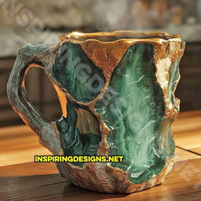 Cross-border Mineral Cup Decorations Ornaments Mineral Crystal Coffee Mugs