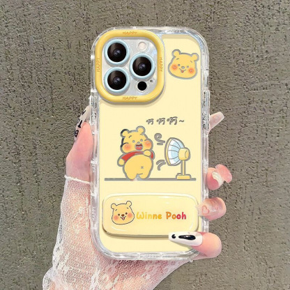 Winnie the Pooh Fan Suitable for Apple 16 Pro Max Phone Case Mirror 13 New 15 Cartoon 14 Creative 11
