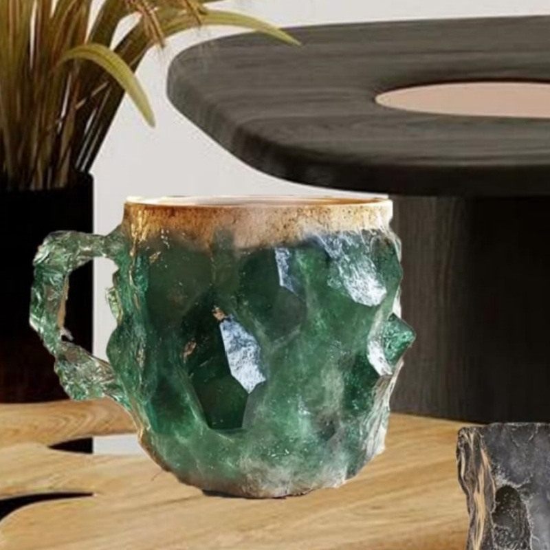 Cross-border Mineral Cup Decorations Ornaments Mineral Crystal Coffee Mugs
