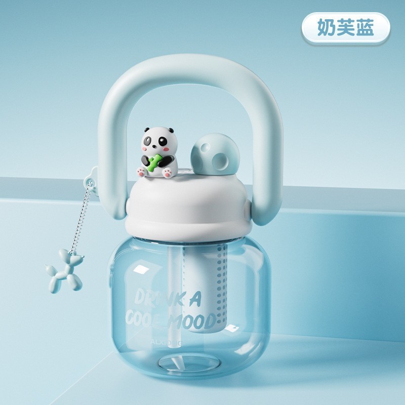 Big Belly Cup Double Drinking Cup Portable Carrying Pot Large Capacity Cute Ton Barrels Men and Women Student Trendy Plastic Cup