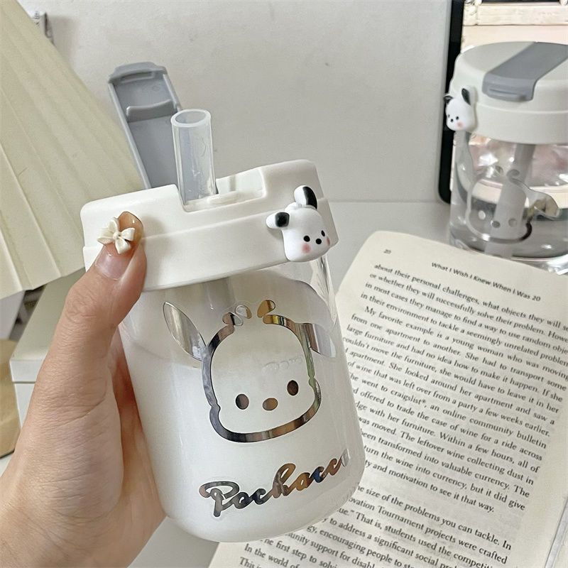 Ins Simple High-Value Plastic Cup Cute Small Mini Student Portable Water Bottle Straw Cup Couple Handy Cup
