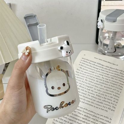 Ins Simple High-Value Plastic Cup Cute Small Mini Student Portable Water Bottle Straw Cup Couple Handy Cup