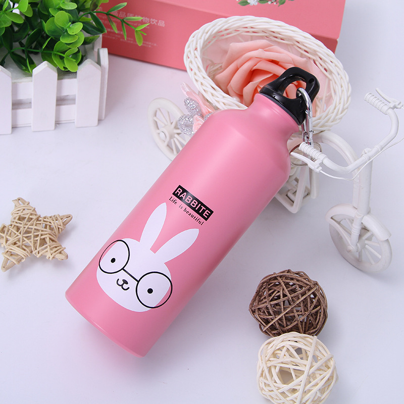 Cute Animal Creative Water Bottle Outdoor Portable Sports Water Bottle Aluminum Cartoon School Children's Water Bottle