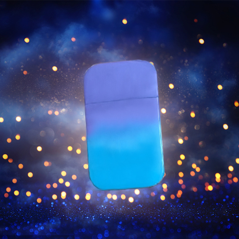 New Gradient Flame Inflatable Windproof Lighter Metal TikTok Internet Celebrity Creative Gift for Boyfriend or Girlfriend Cigarette Lighter Dropshipping