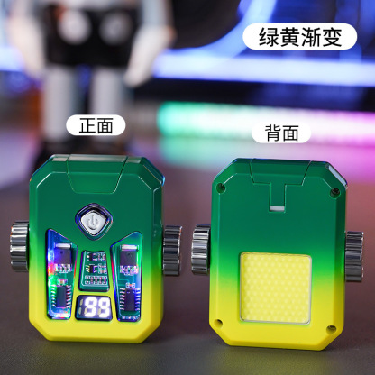 New Dual Arc Fidget Spinner Stress Relief Lighter with COB Lighting Cool Colorful Lights TikTok Hot Sale