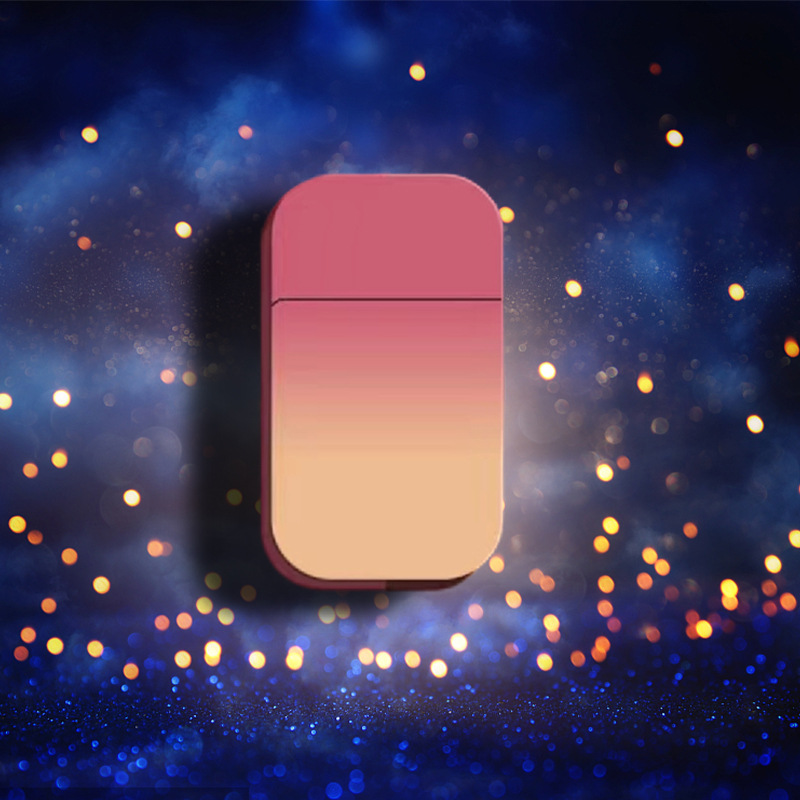 New Gradient Flame Inflatable Windproof Lighter Metal TikTok Internet Celebrity Creative Gift for Boyfriend or Girlfriend Cigarette Lighter Dropshipping