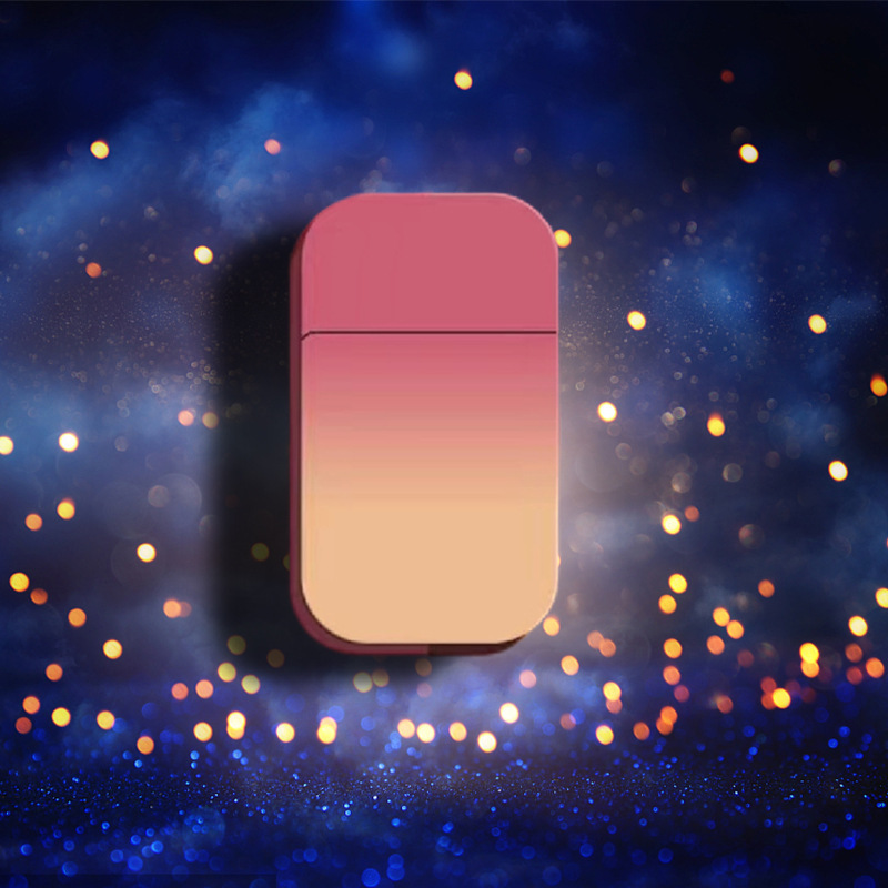 New Gradient Flame Inflatable Windproof Lighter Metal TikTok Internet Celebrity Creative Gift for Boyfriend or Girlfriend Cigarette Lighter Dropshipping