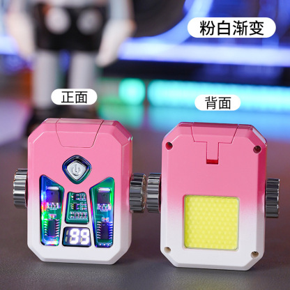 New Dual Arc Fidget Spinner Stress Relief Lighter with COB Lighting Cool Colorful Lights TikTok Hot Sale