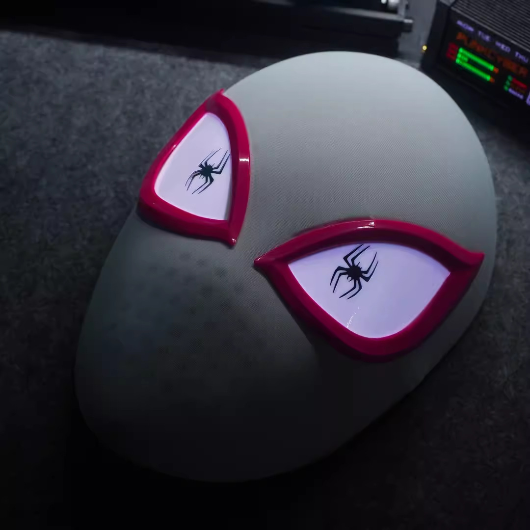 Electric Fully Automatic Spider-Man Headgear Marvel Eyes Movable Across the Spider-Verse Remote Control Adult Mask Peripheral