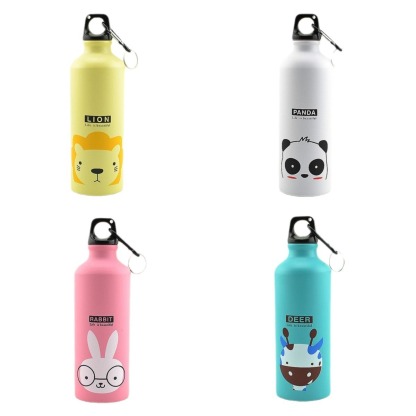 Cute Animal Creative Water Bottle Outdoor Portable Sports Water Bottle Aluminum Cartoon School Children's Water Bottle