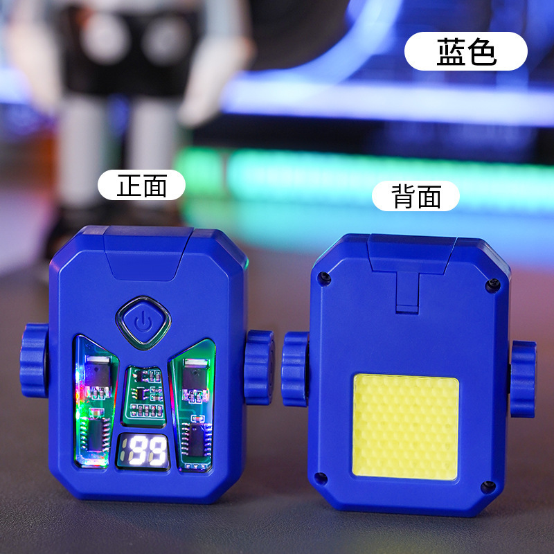 New Dual Arc Fidget Spinner Stress Relief Lighter with COB Lighting Cool Colorful Lights TikTok Hot Sale