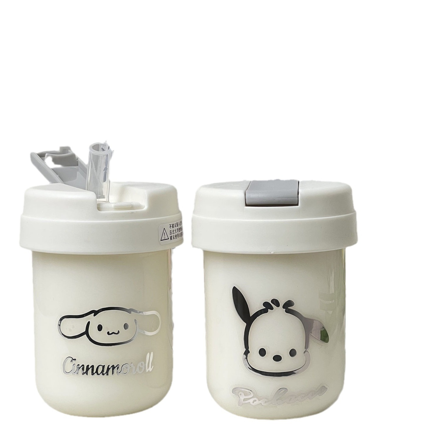 Ins Simple High-Value Plastic Cup Cute Small Mini Student Portable Water Bottle Straw Cup Couple Handy Cup