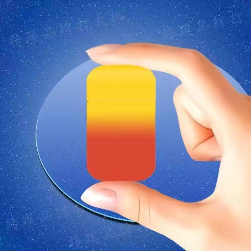 New Gradient Flame Inflatable Windproof Lighter Metal TikTok Internet Celebrity Creative Gift for Boyfriend or Girlfriend Cigarette Lighter Dropshipping