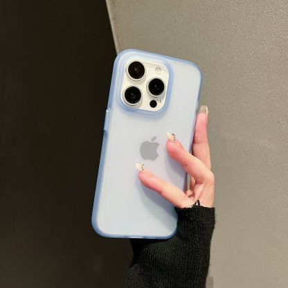 Minimalist Strap Texture Skin Feel Compatible with Apple 16/15 Pro Phone Case Transparent Solid Color iPhone 14/13P Full Coverage