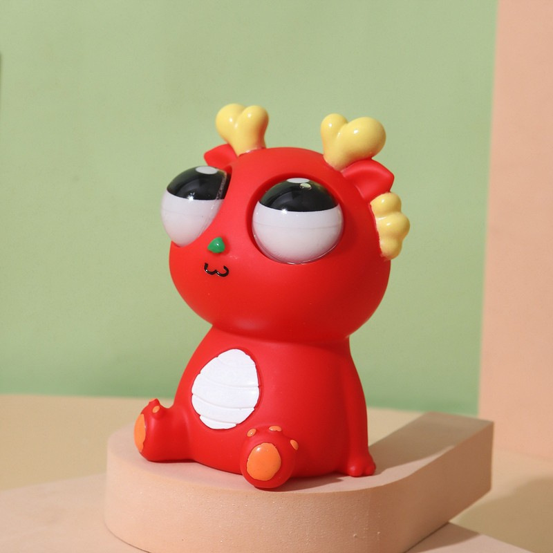TikTok Same Style Eye-Popping Dragon Stress Relief Dinosaur Toy Squeeze Eye Staring Funny Creative Venting Funny Stress Relief