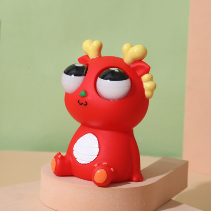 TikTok Same Style Eye-Popping Dragon Stress Relief Dinosaur Toy Squeeze Eye Staring Funny Creative Venting Funny Stress Relief