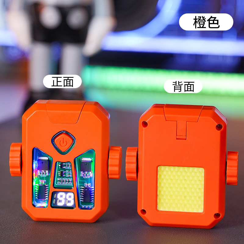 New Dual Arc Fidget Spinner Stress Relief Lighter with COB Lighting Cool Colorful Lights TikTok Hot Sale