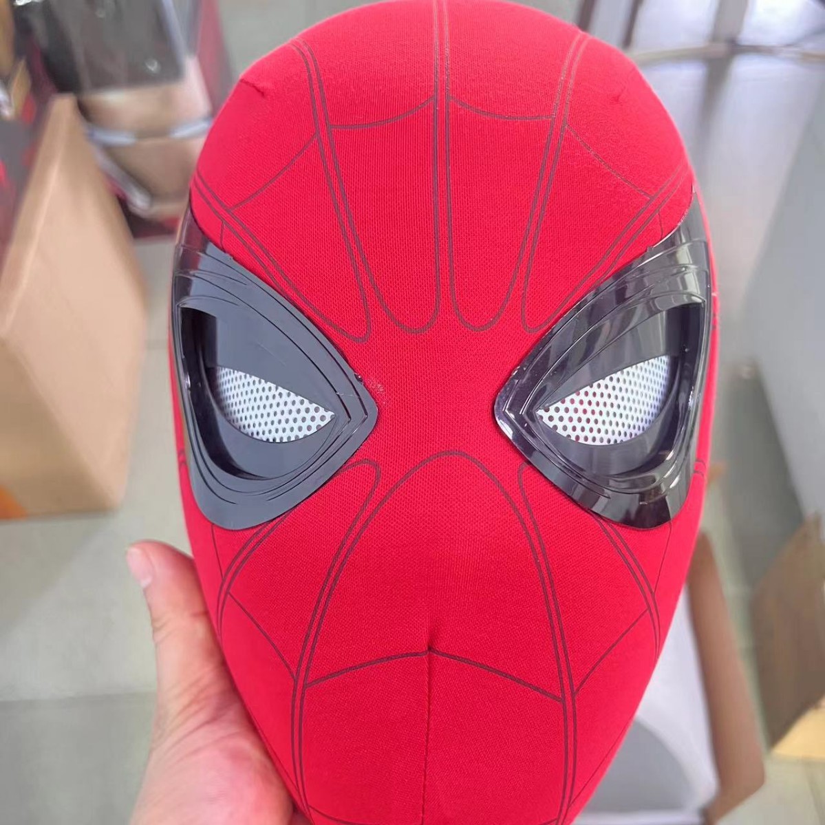 Electric Fully Automatic Spider-Man Headgear Marvel Eyes Movable Across the Spider-Verse Remote Control Adult Mask Peripheral
