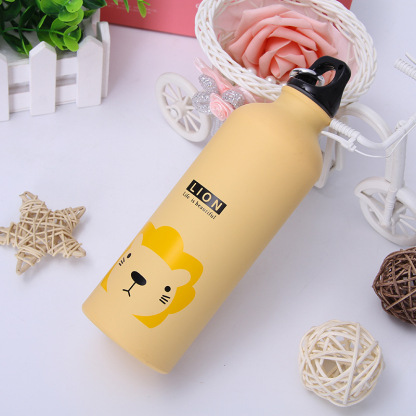 Cute Animal Creative Water Bottle Outdoor Portable Sports Water Bottle Aluminum Cartoon School Children's Water Bottle