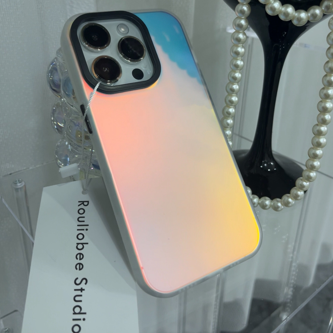Aurora Colorful Laser Gradient Case for iPhone 16 Pro/14/13/12/SE/XR/XS Max