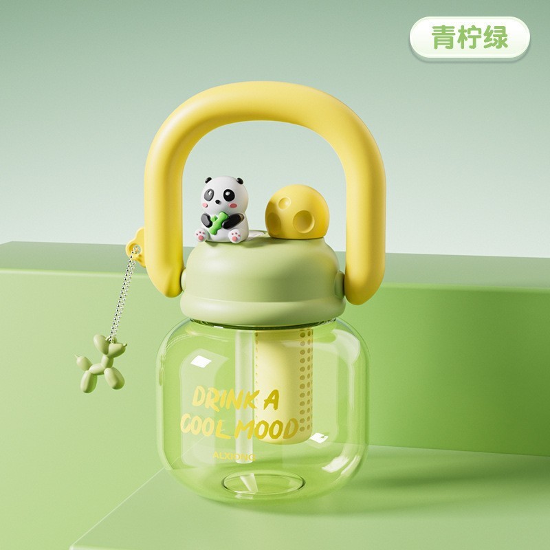 Big Belly Cup Double Drinking Cup Portable Carrying Pot Large Capacity Cute Ton Barrels Men and Women Student Trendy Plastic Cup