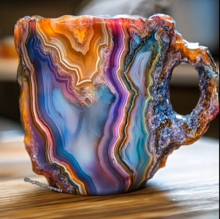 Cross-border Mineral Cup Decorations Ornaments Mineral Crystal Coffee Mugs