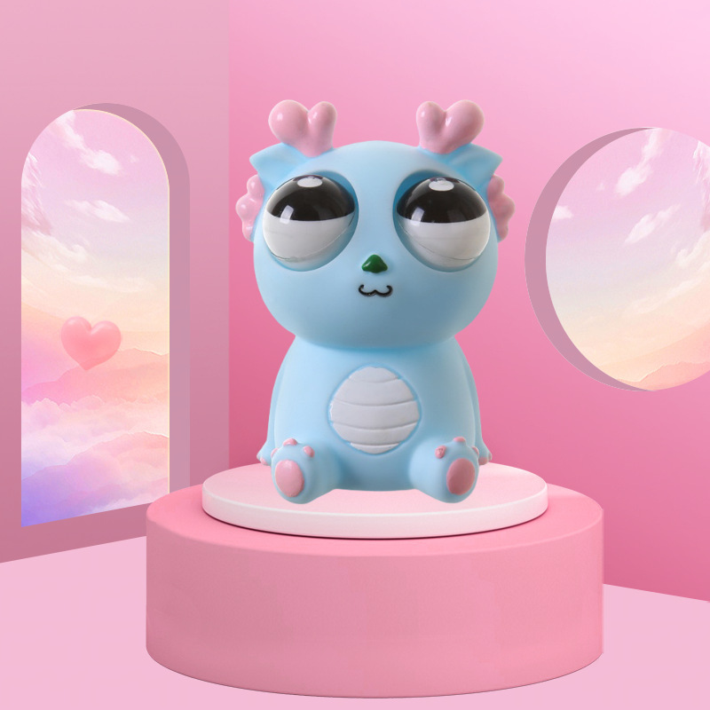TikTok Same Style Eye-Popping Dragon Stress Relief Dinosaur Toy Squeeze Eye Staring Funny Creative Venting Funny Stress Relief