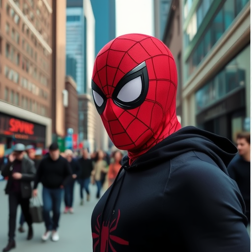 Electric Fully Automatic Spider-Man Headgear Marvel Eyes Movable Across the Spider-Verse Remote Control Adult Mask Peripheral