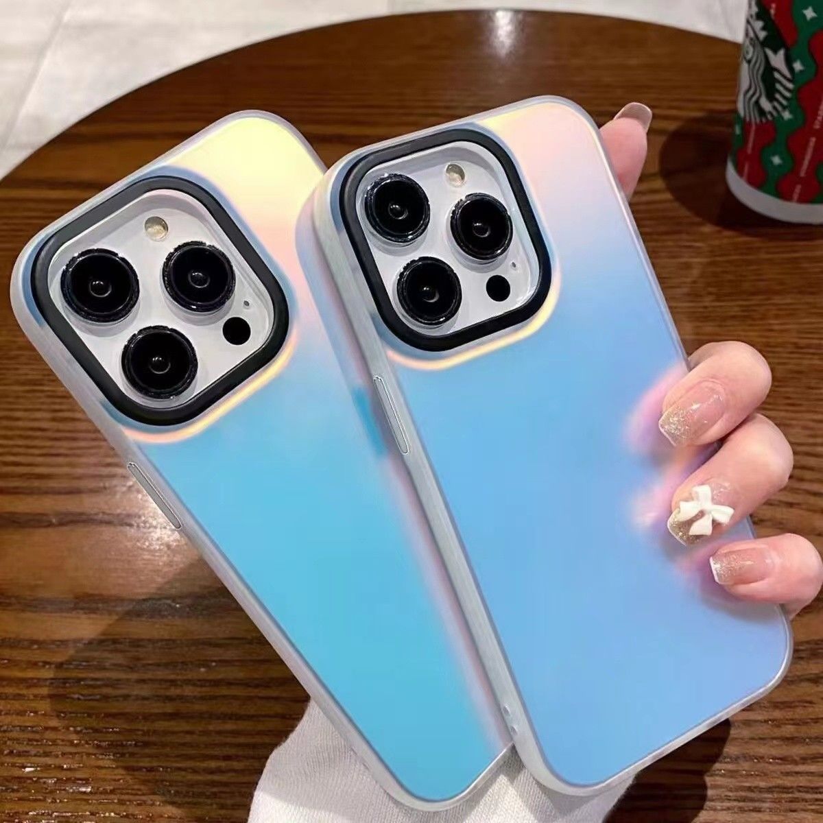 Aurora Colorful Laser Gradient Case for iPhone 16 Pro/14/13/12/SE/XR/XS Max