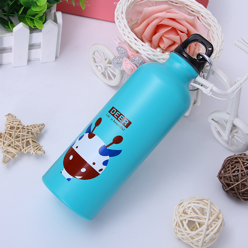 Cute Animal Creative Water Bottle Outdoor Portable Sports Water Bottle Aluminum Cartoon School Children's Water Bottle