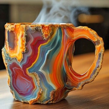 Cross-border Mineral Cup Decorations Ornaments Mineral Crystal Coffee Mugs