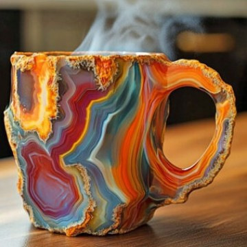Cross-border Mineral Cup Decorations Ornaments Mineral Crystal Coffee Mugs