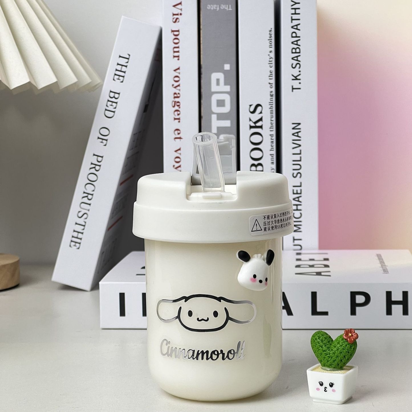 Ins Simple High-Value Plastic Cup Cute Small Mini Student Portable Water Bottle Straw Cup Couple Handy Cup