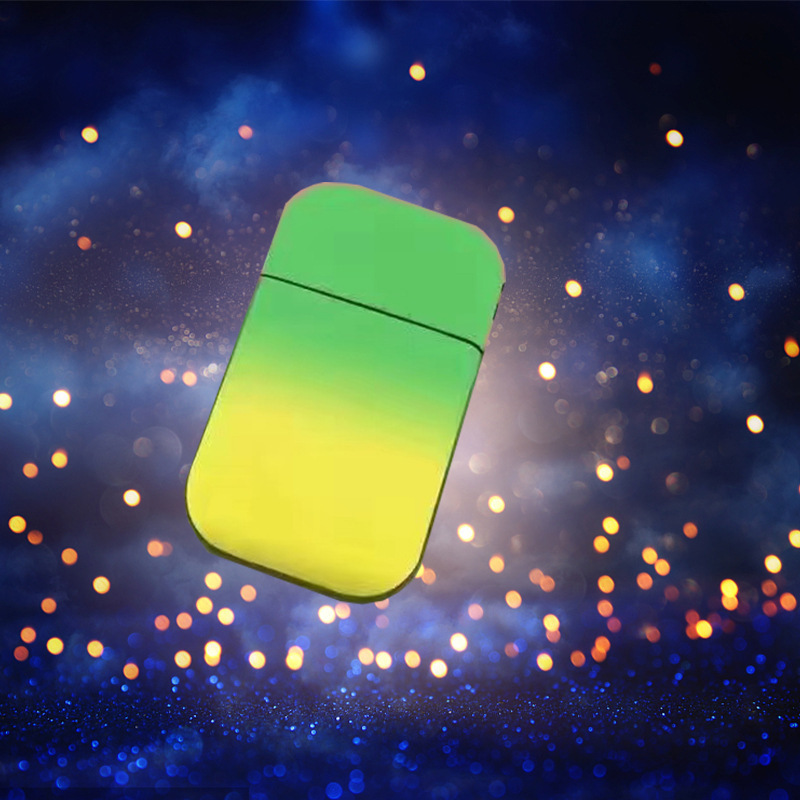 New Gradient Flame Inflatable Windproof Lighter Metal TikTok Internet Celebrity Creative Gift for Boyfriend or Girlfriend Cigarette Lighter Dropshipping