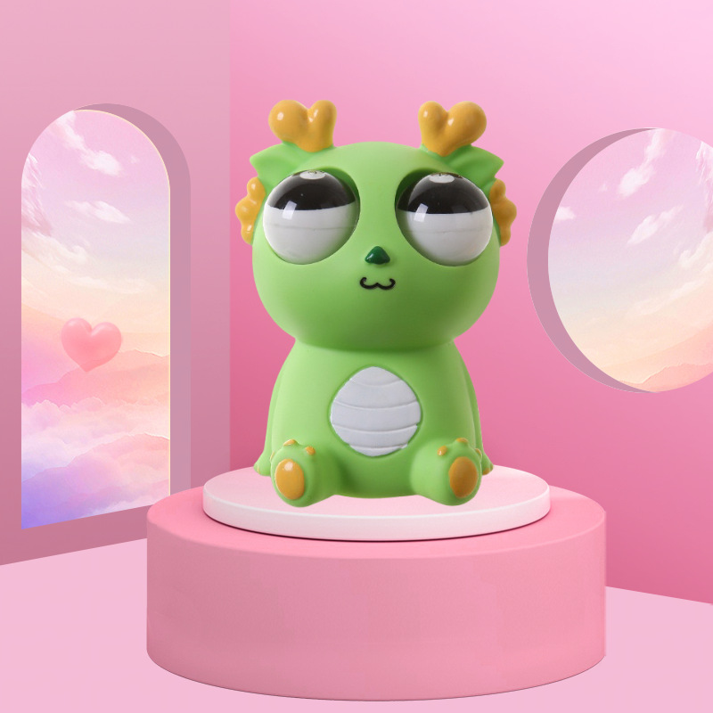 TikTok Same Style Eye-Popping Dragon Stress Relief Dinosaur Toy Squeeze Eye Staring Funny Creative Venting Funny Stress Relief