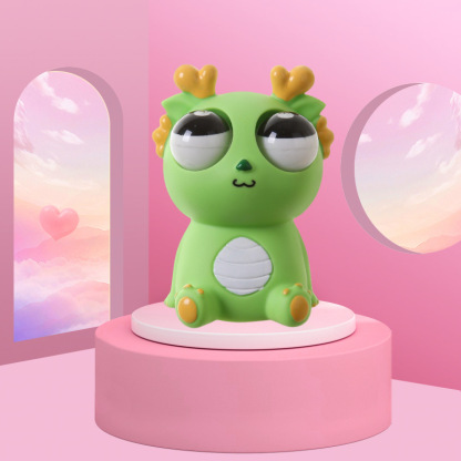 TikTok Same Style Eye-Popping Dragon Stress Relief Dinosaur Toy Squeeze Eye Staring Funny Creative Venting Funny Stress Relief
