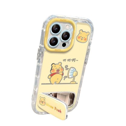 Winnie the Pooh Fan Suitable for Apple 16 Pro Max Phone Case Mirror 13 New 15 Cartoon 14 Creative 11