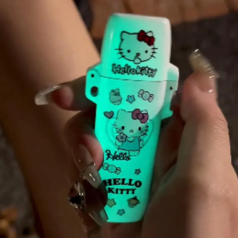 Glow-in-the-Dark Gradient Cinnamoroll Sanrio Trendy Personalized Gas Lighter INS Xiaohongshu Internet Celebrity Smoking Accessories